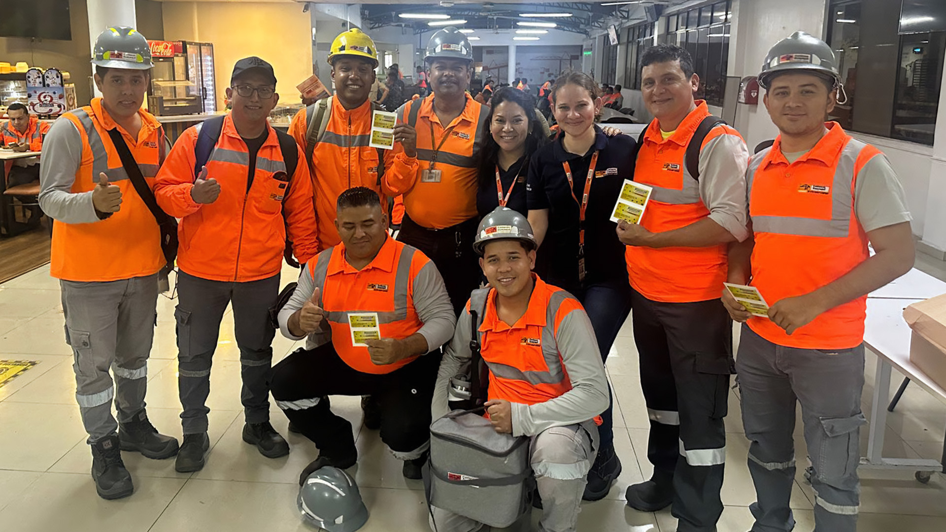 CGSA employees with movie tickets